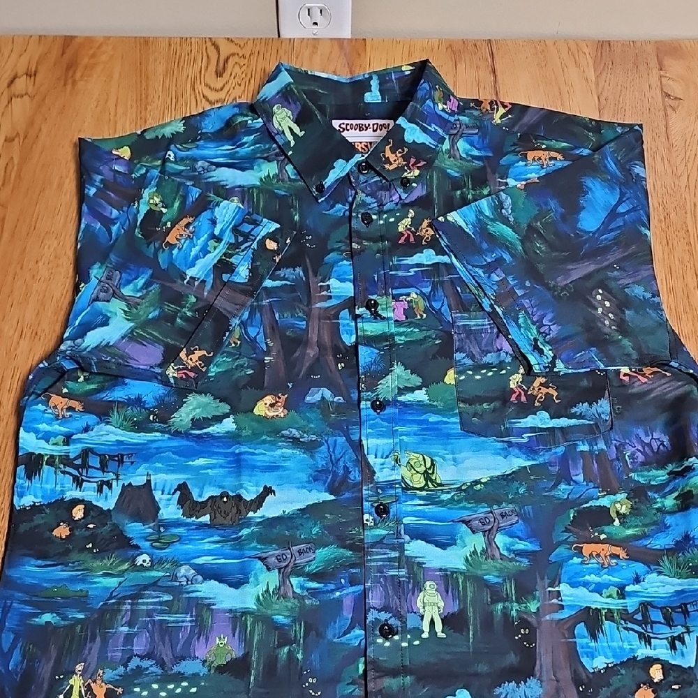 RSVLTS Scooby-Doo Graphic Shirt with Blue and Green Accents
